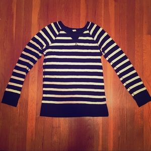 J. Crew Navy/White Striped Sweater